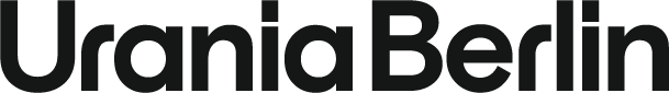 Logo von Urania Berlin, in klarer, moderner, schwarzer Schriftart mit weißem Hintergrund.
